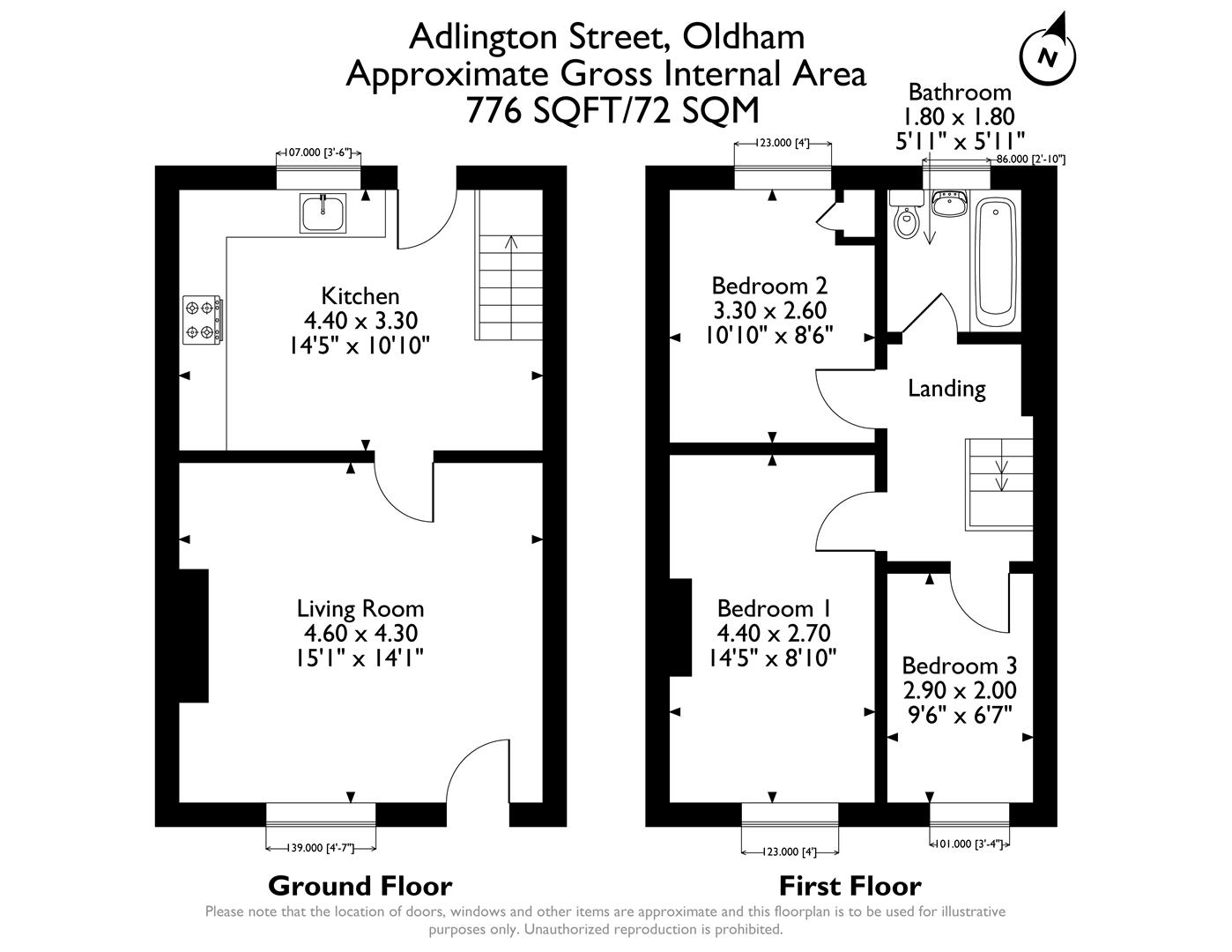 21, Adlington Street, Oldham floorplan