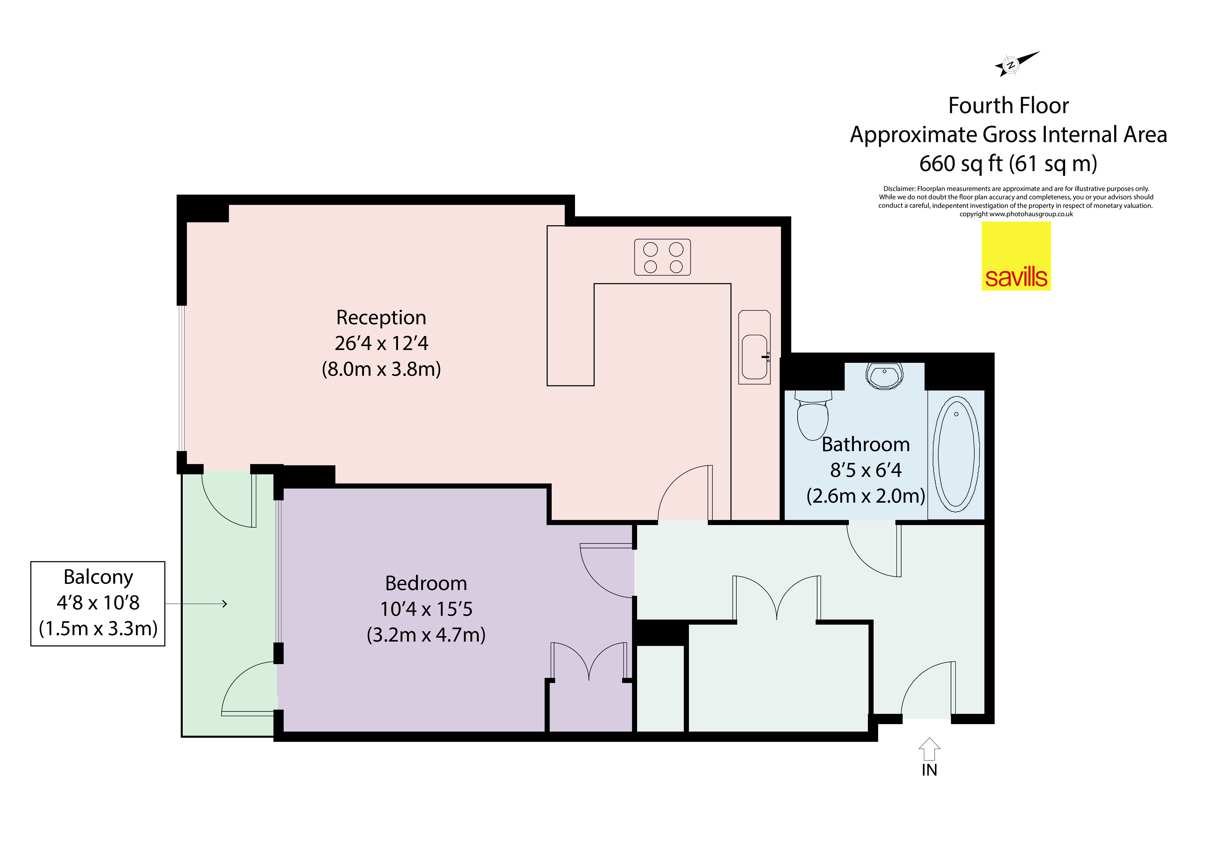 Flat 65,, Brandon House, London floorplan