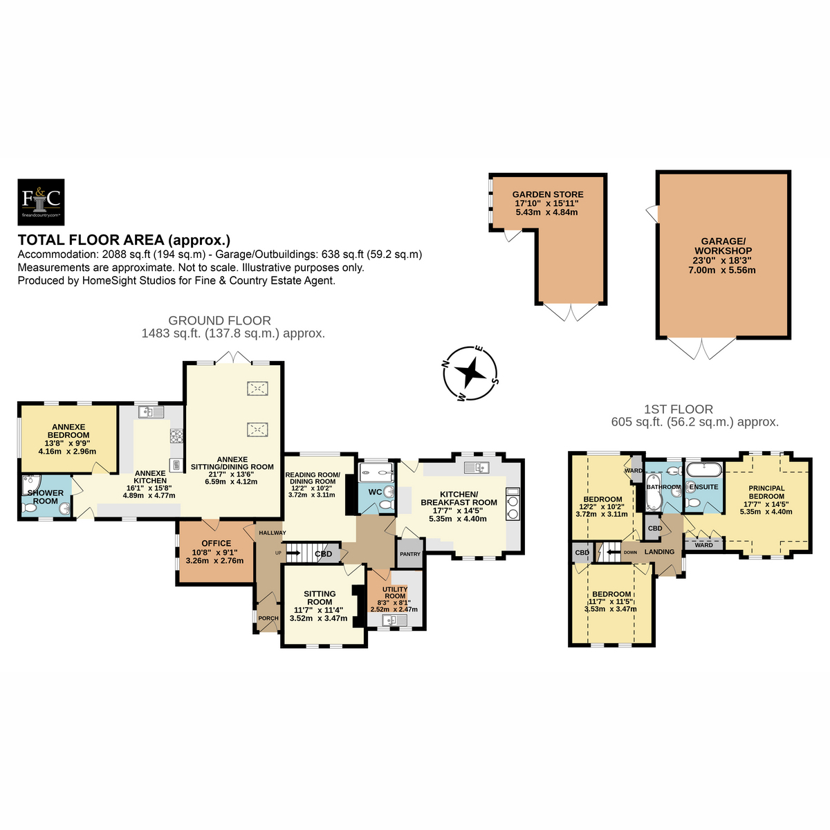 Manor Cottage, Eye, Syleham floorplan