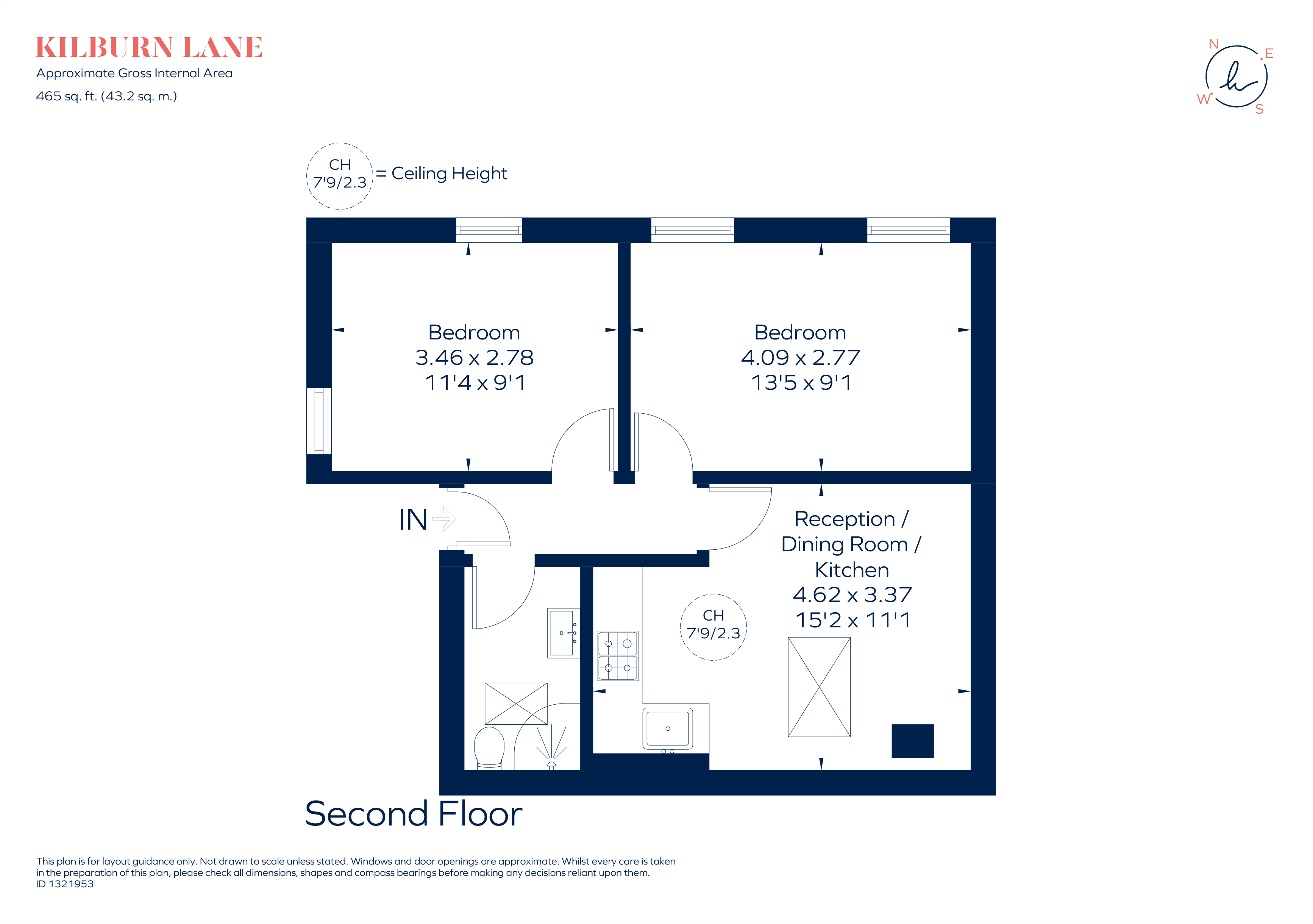 Flat 2, 15b Kilburn Lane, London floorplan