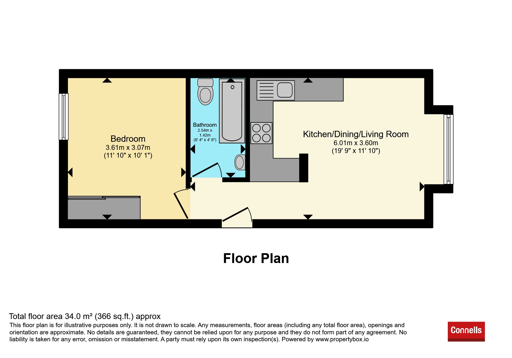 Flat 1, 86, Woodlands Road, Redhill floorplan