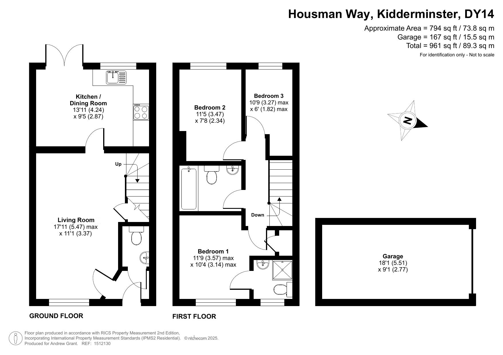 32, Housman Way, Kidderminster floorplan