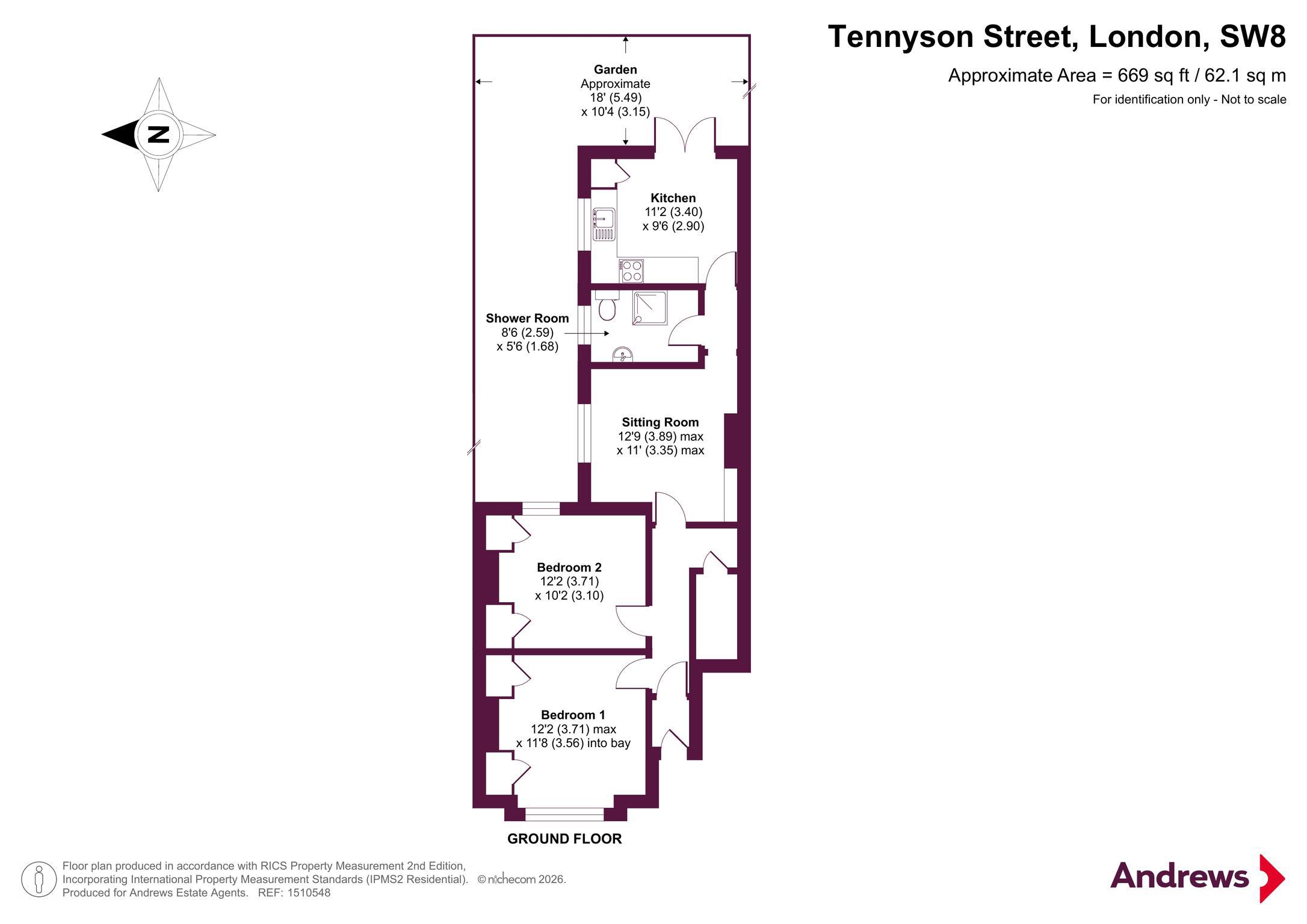 13A, Tennyson Street, London floorplan