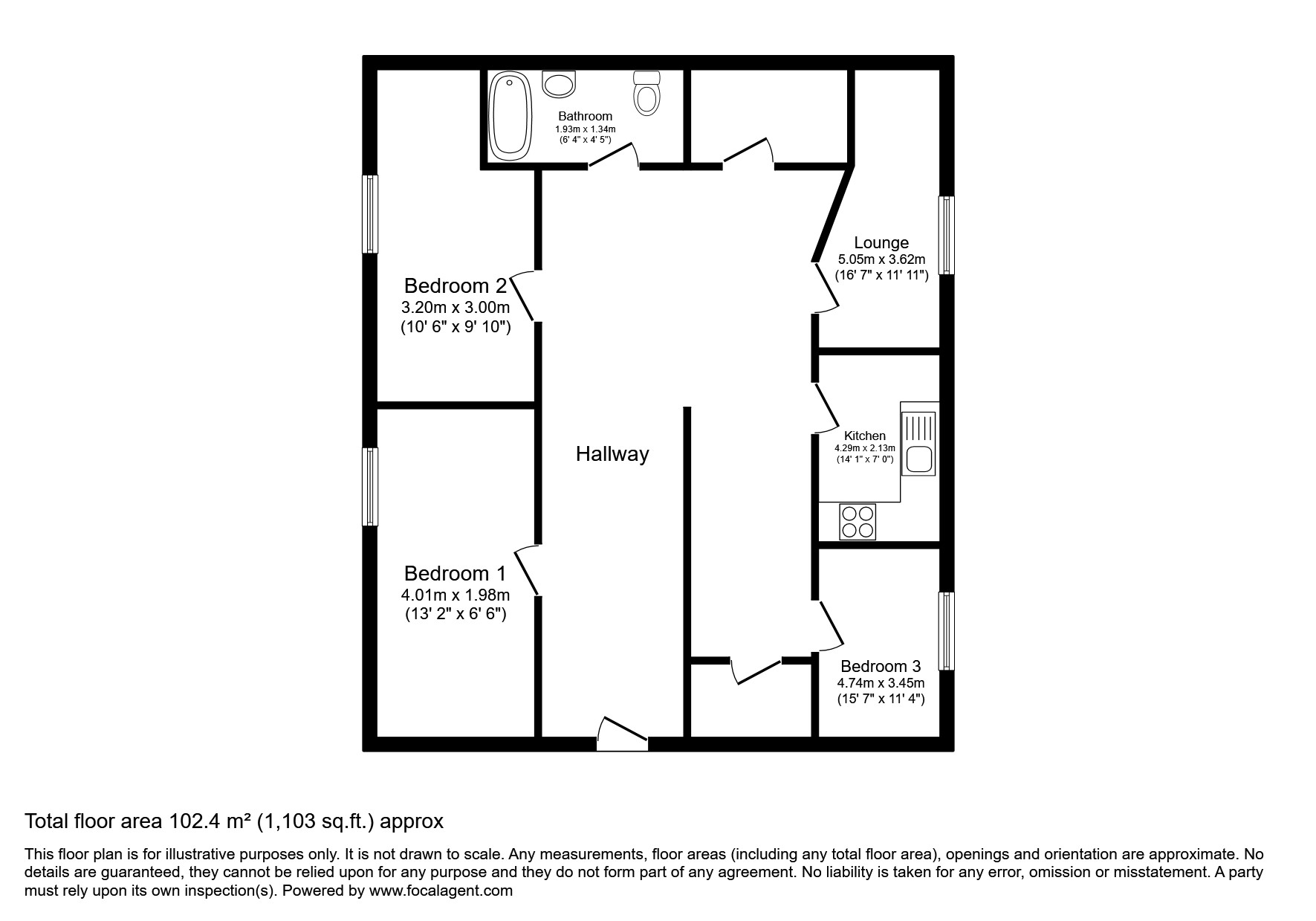 2/1, 82, Stock Street, Renfrewshire floorplan