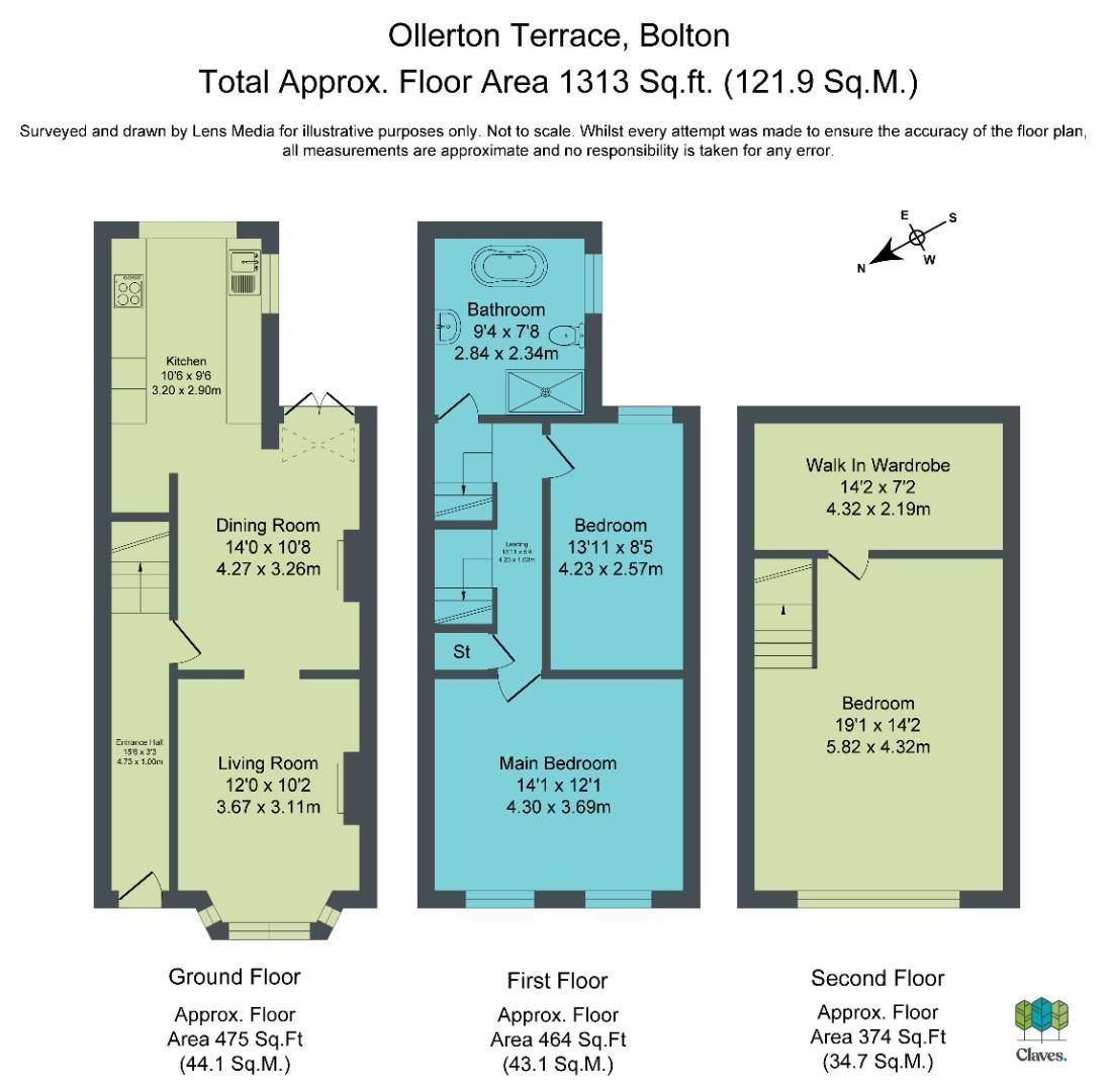 43, Ollerton Terrace, Bolton floorplan
