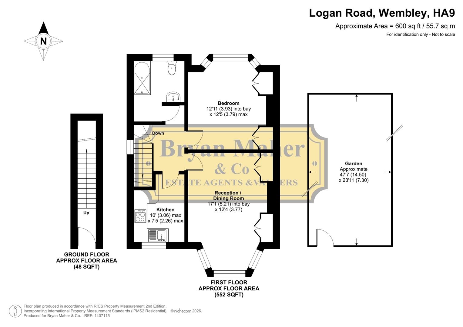 44a, Logan Road, Wembley floorplan