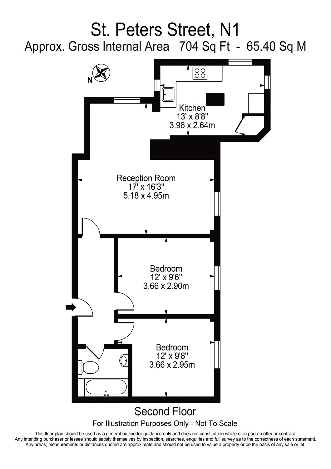 2 Bedrooms Flat to rent in St Peters Church, 40, Devonia Road N1