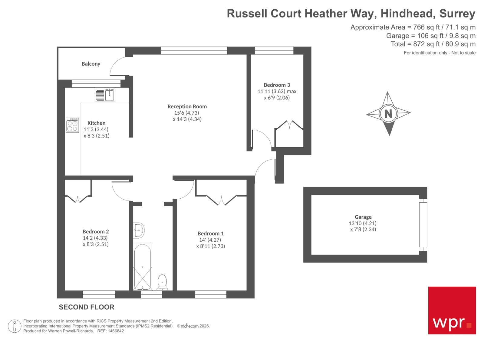 12 Russell Court,, Heather Way, Surrey floorplan