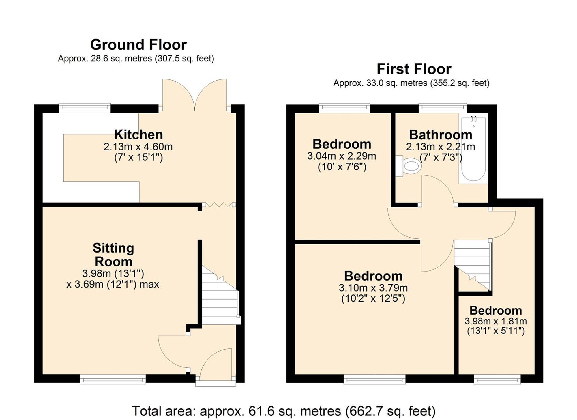 3 Carr Common Road, Wigan floorplan
