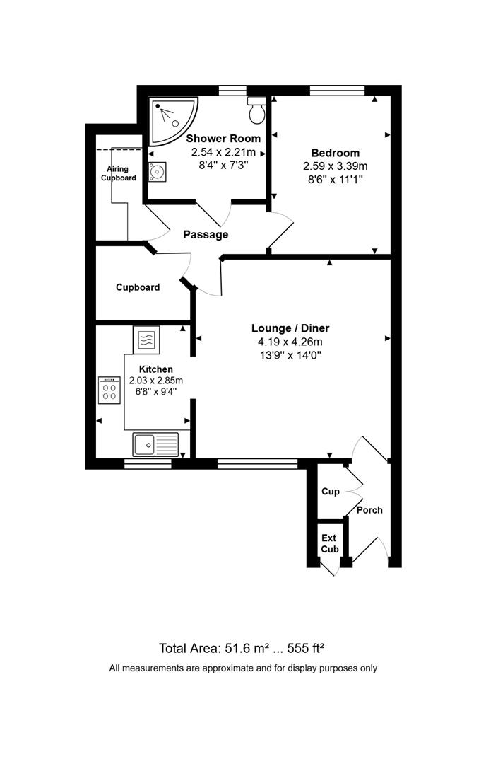Eggars Court, Flat 8, St. Georges Road East, Aldershot floorplan