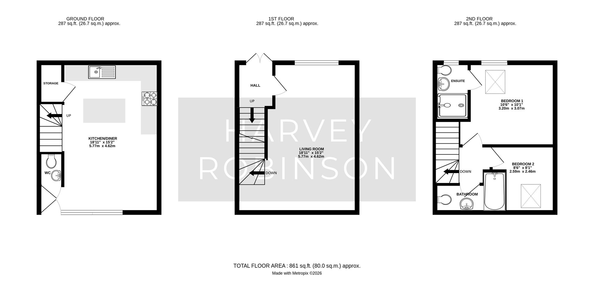 Flat 3, The Old Mill Office Fishers Yard, St. Neots floorplan