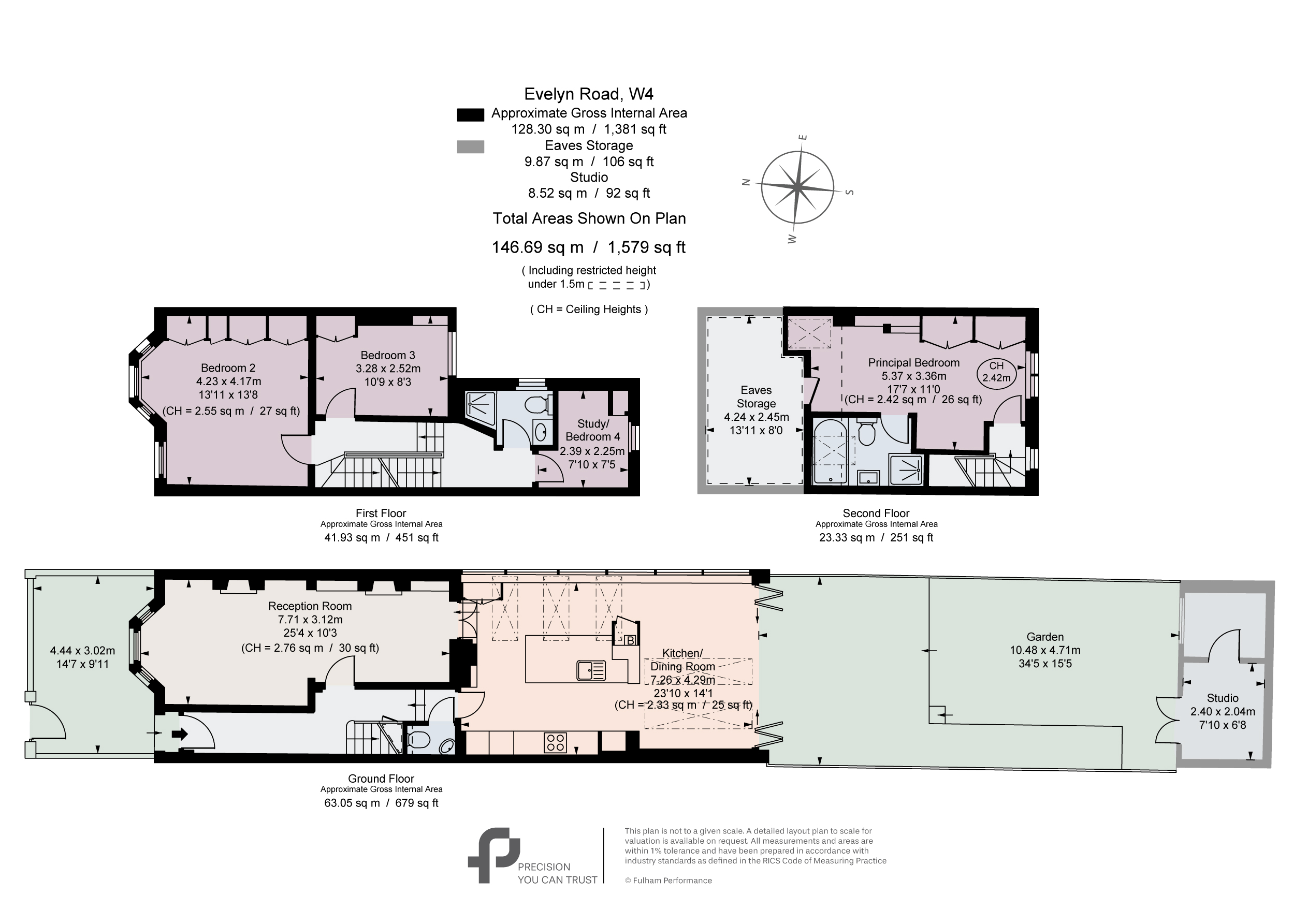 13, Evelyn Road, Chiswick floorplan