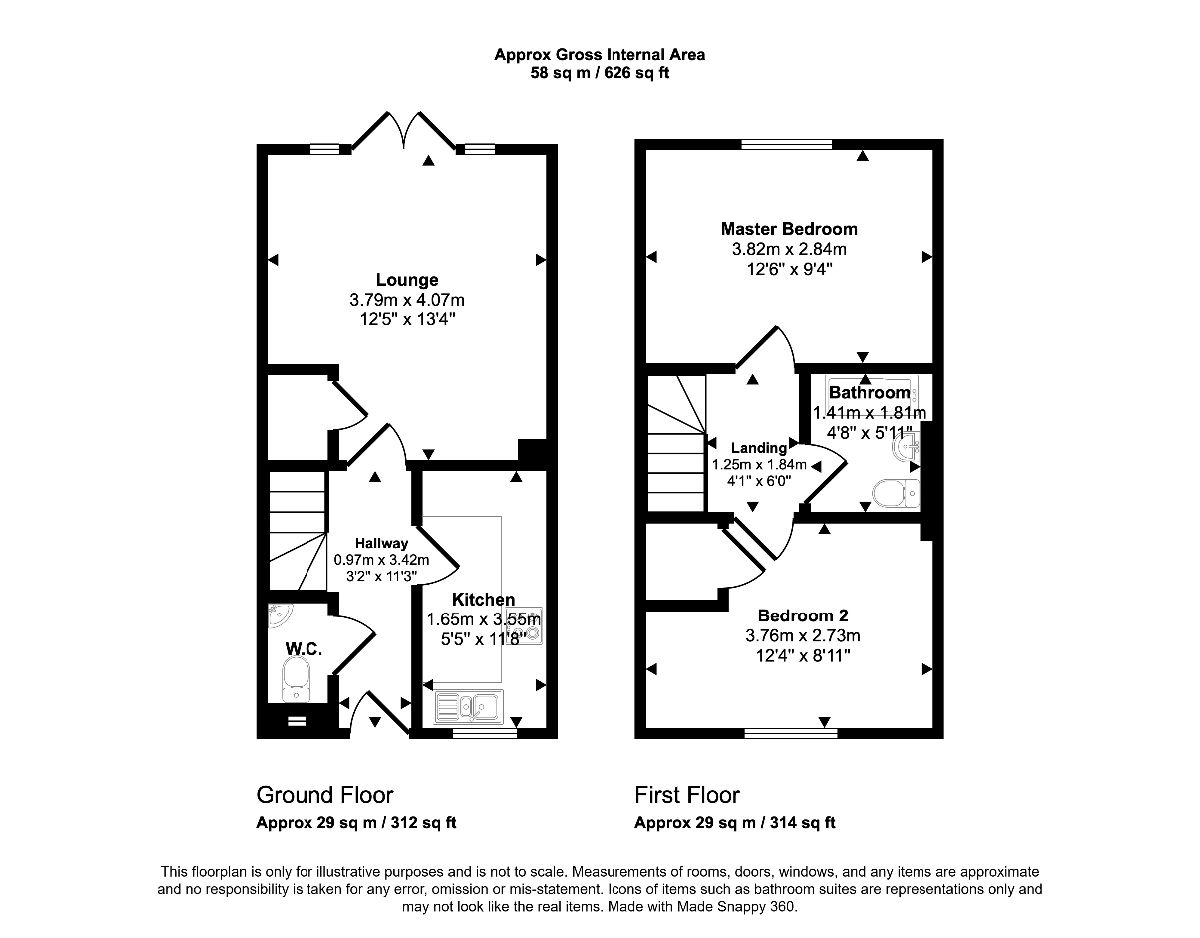 7 Yarrow Grove, Newcastle upon Tyne floorplan
