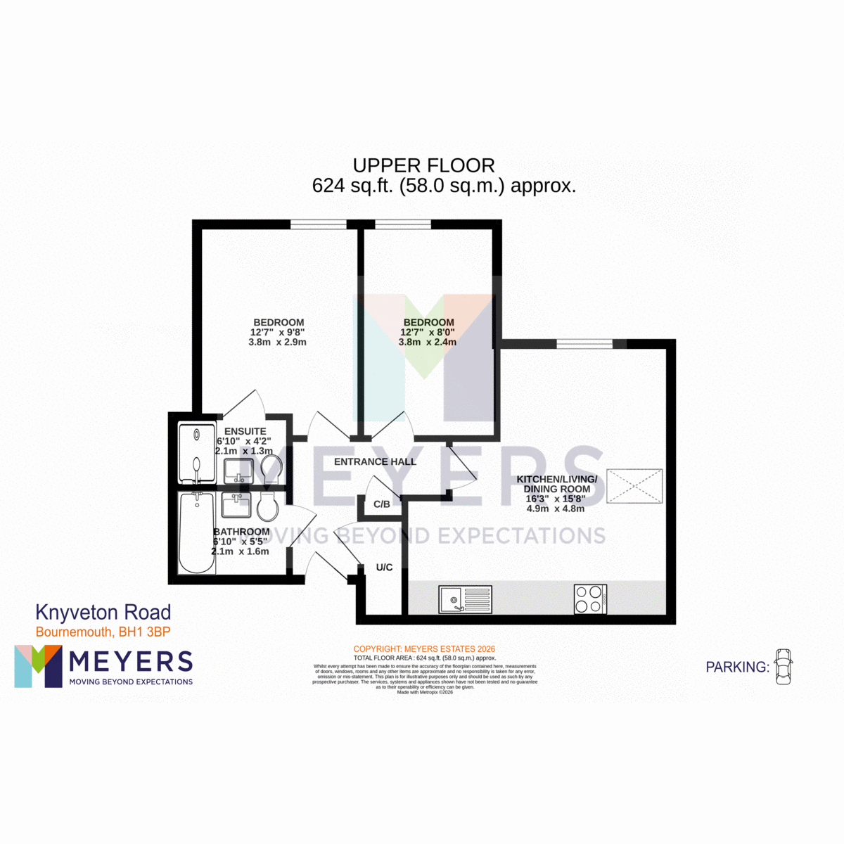 Knyveton Road, Bournemouth floorplan