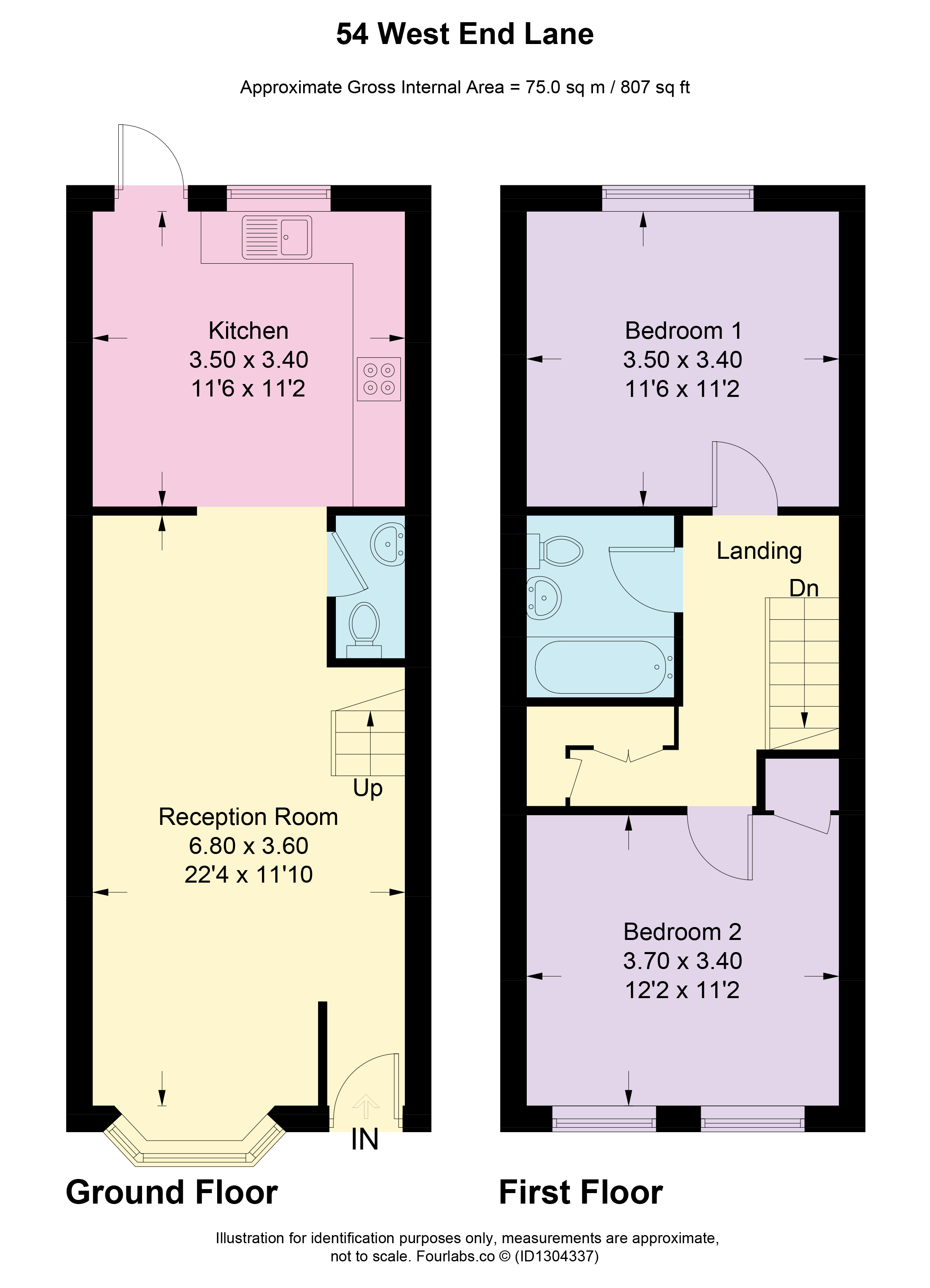 West End Lane, Barnet floorplan