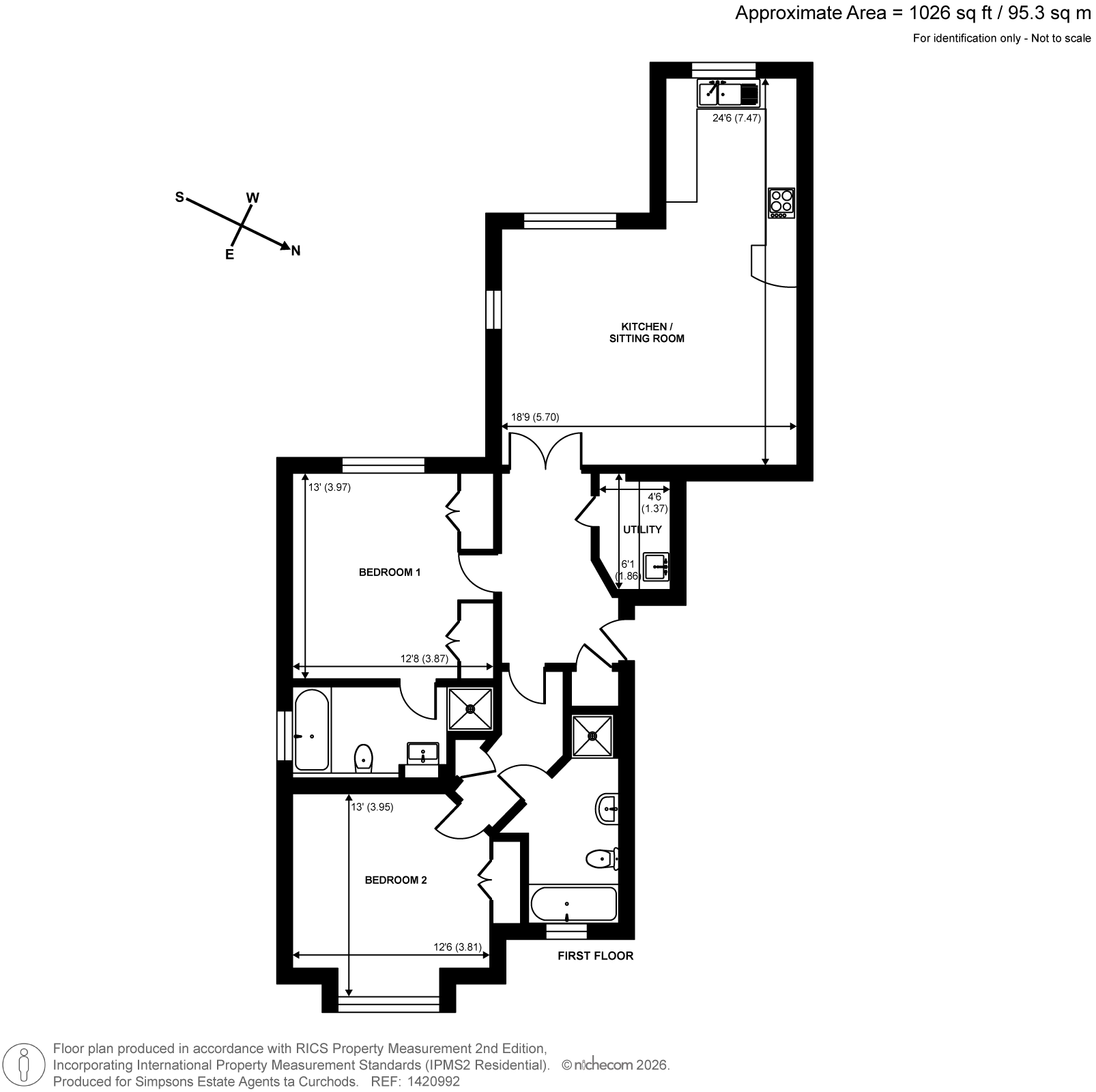 Flat 4, Clare Hill Court, 2, Claremont Lane, Esher floorplan