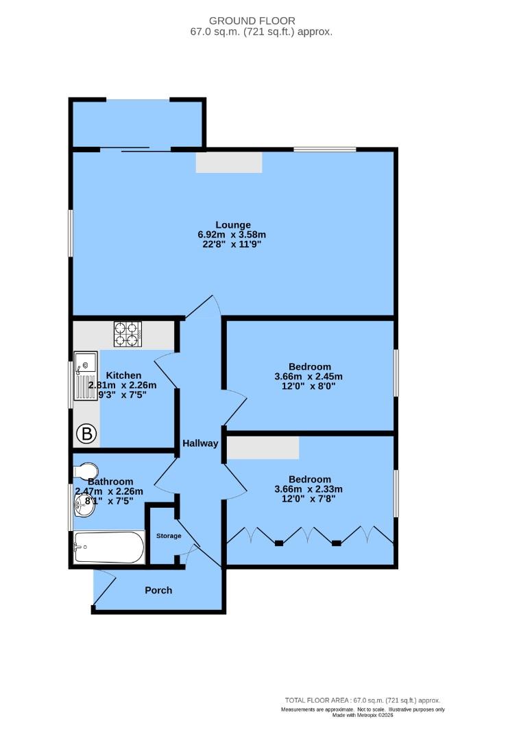 3 St. Lukes Court, Stand Road, Chesterfield floorplan