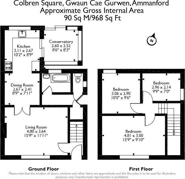 Colbren Square, Ammanford floorplan
