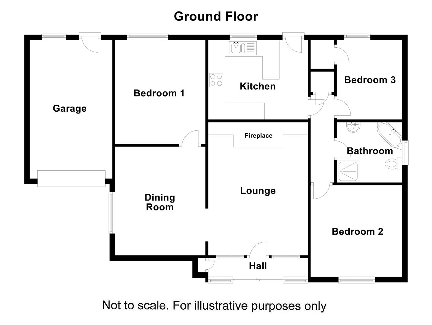Bridle Road, Hannington, Northampton NN6, 3 bedroom detached bungalow