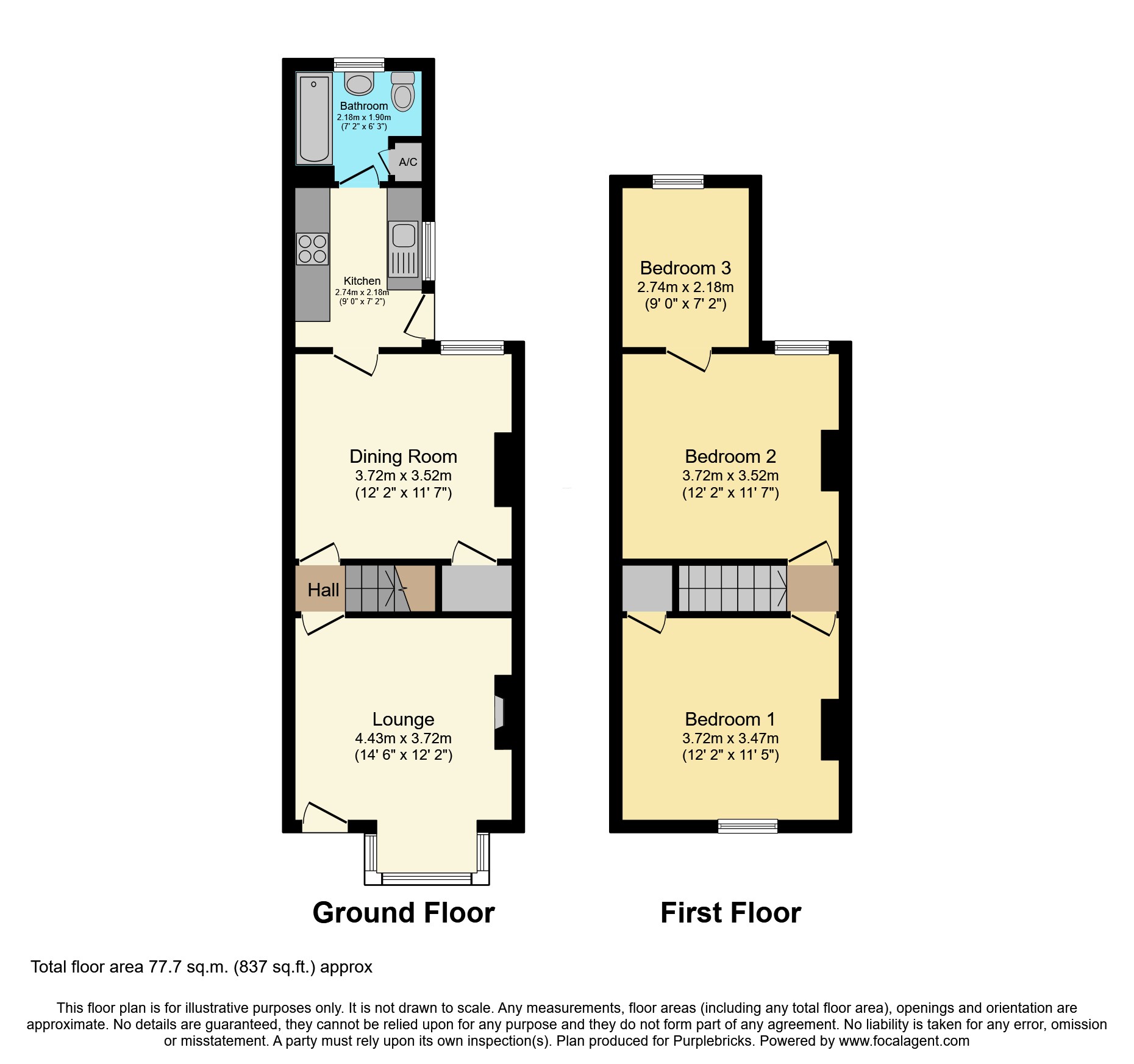 142, Belsize Avenue, Peterborough floorplan