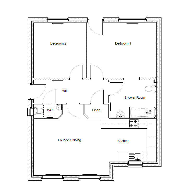 2 Bedrooms Semi-detached bungalow for sale in Carsons Drive, Great Cornard, Sudbury CO10