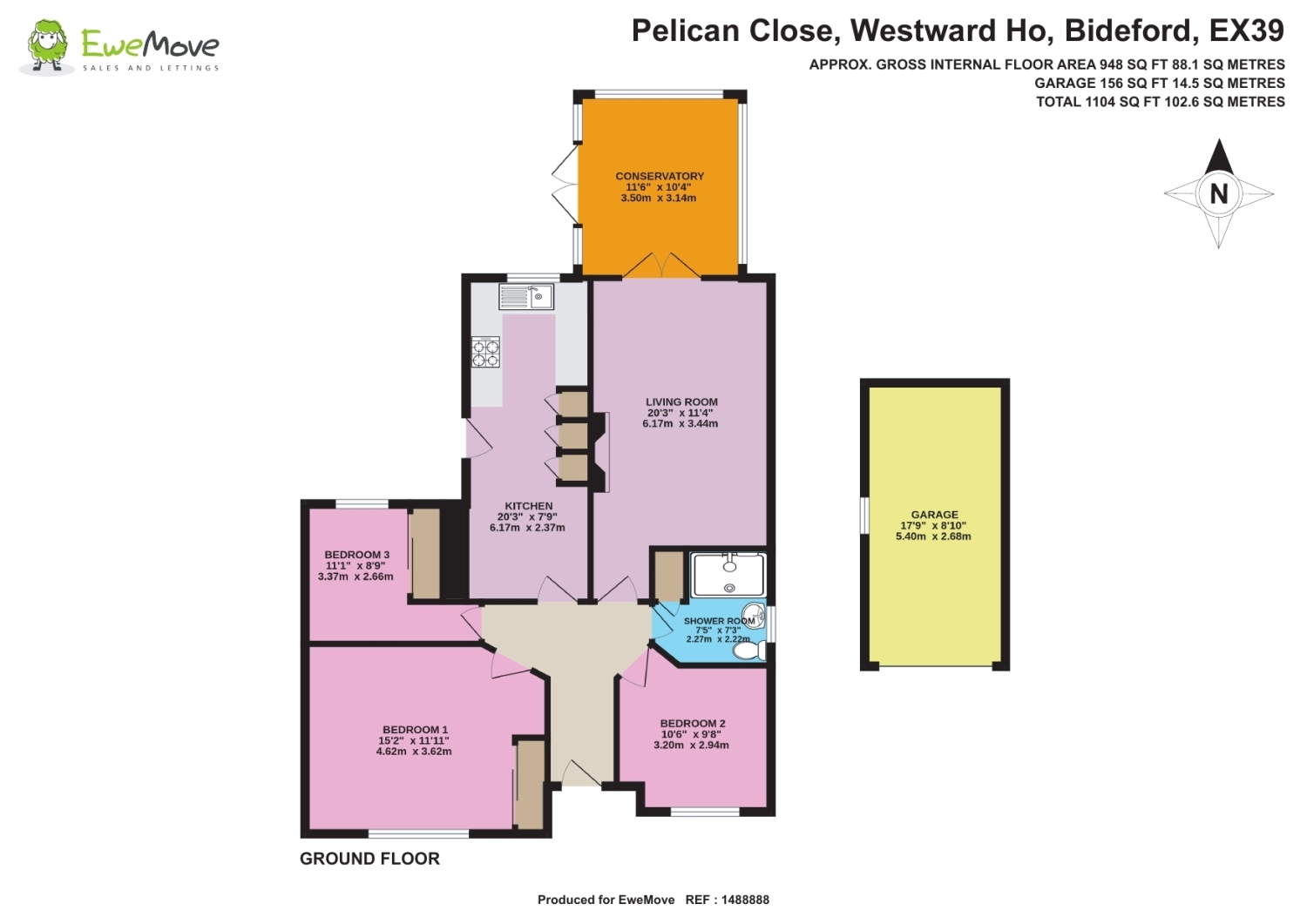4, Pelican Close, Bideford floorplan