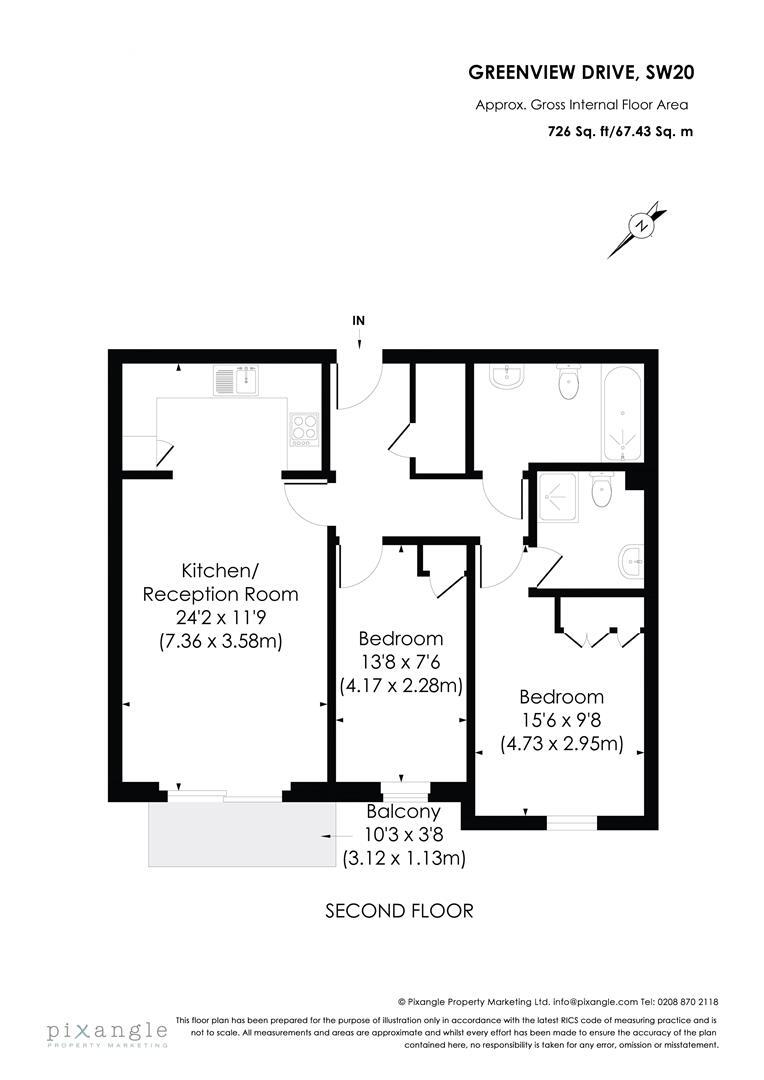 31, Greenview Drive, Raynes Park floorplan