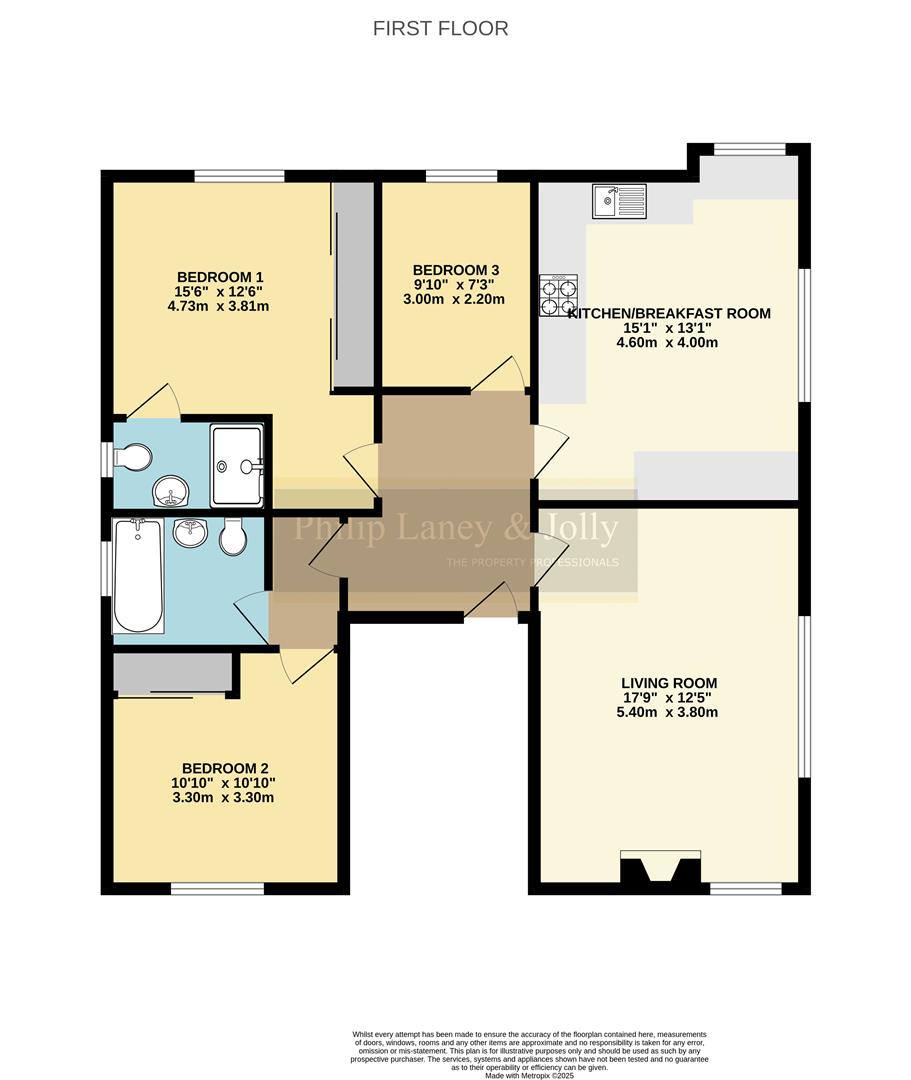 Apt 3 Balmoral House, 1, Victoria Road, Malvern floorplan