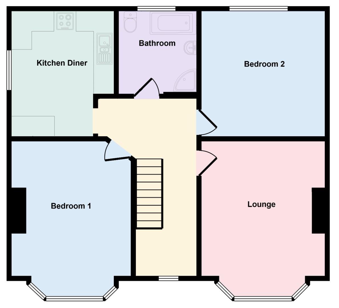 Flat 2, 504, Chickerell Road, Weymouth floorplan
