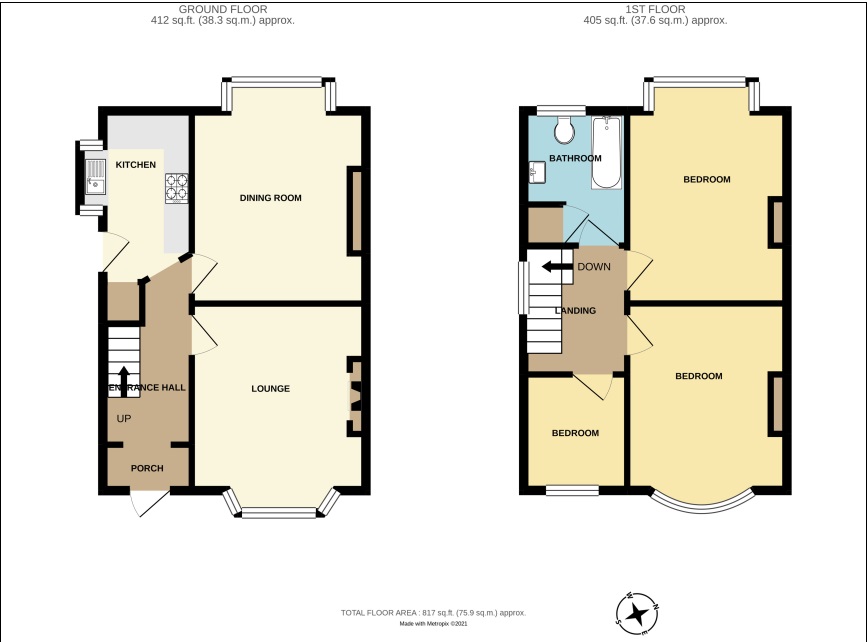 Cockington Lane, Preston, Paignton TQ3, 3 bedroom semidetached house
