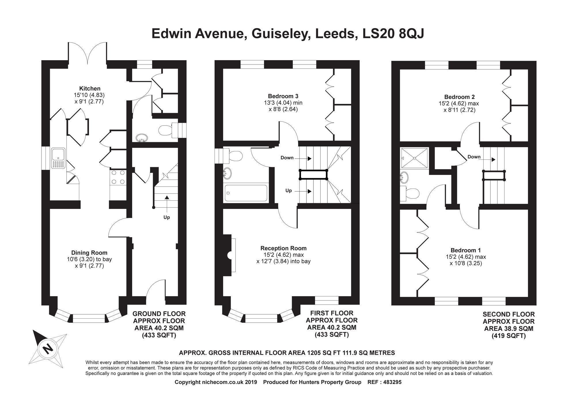 3 Bedrooms Terraced house for sale in Edwin Avenue, Guiseley, Leeds LS20