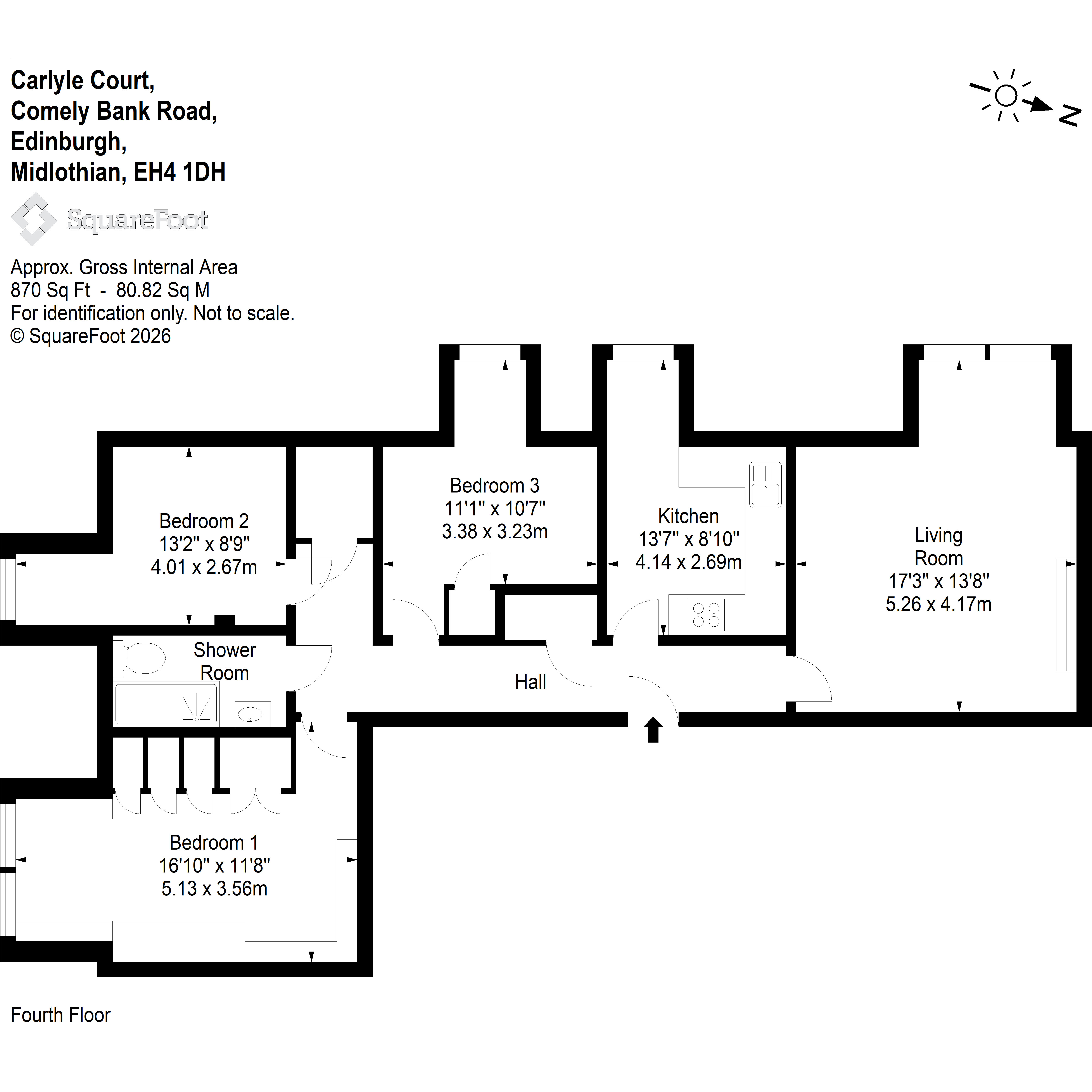 173/511 Carlyle Court,, Comely Bank Road, Edinburgh floorplan