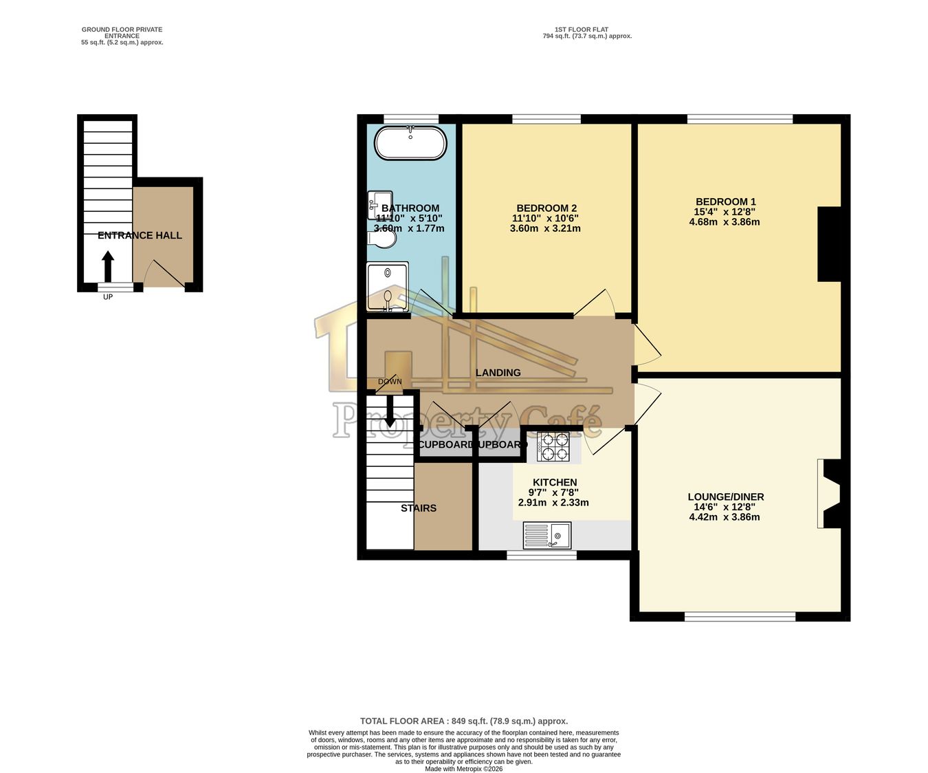 Flat A, 20, Collington Avenue, Bexhill-on-Sea floorplan