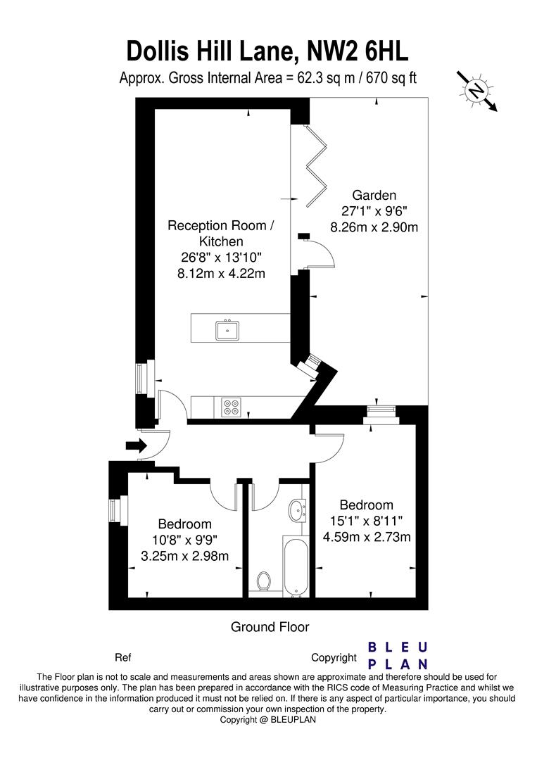 Dollis Hill Lane, London NW2, 2 bedroom flat for sale 62749453