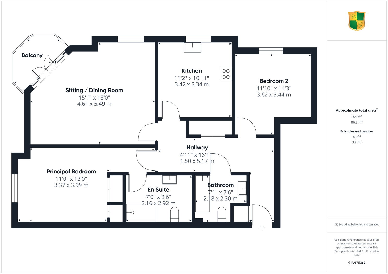 44, Potters Place, Horsham floorplan