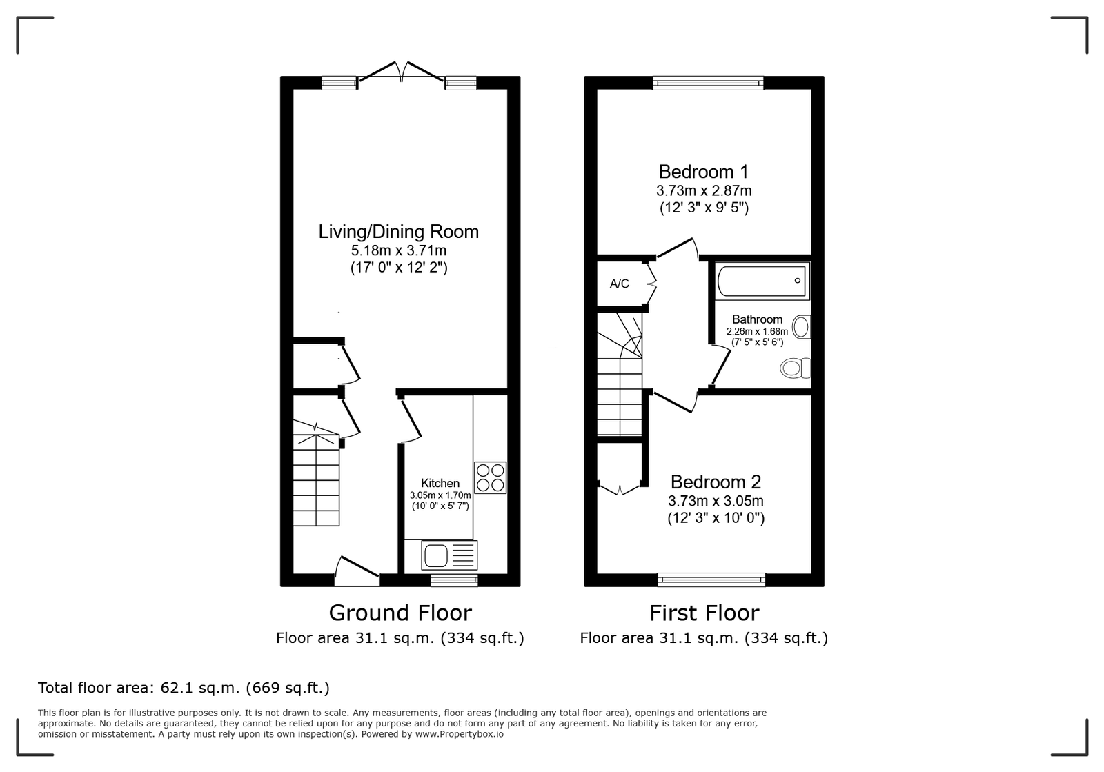 1, Willow Place, Horsham floorplan