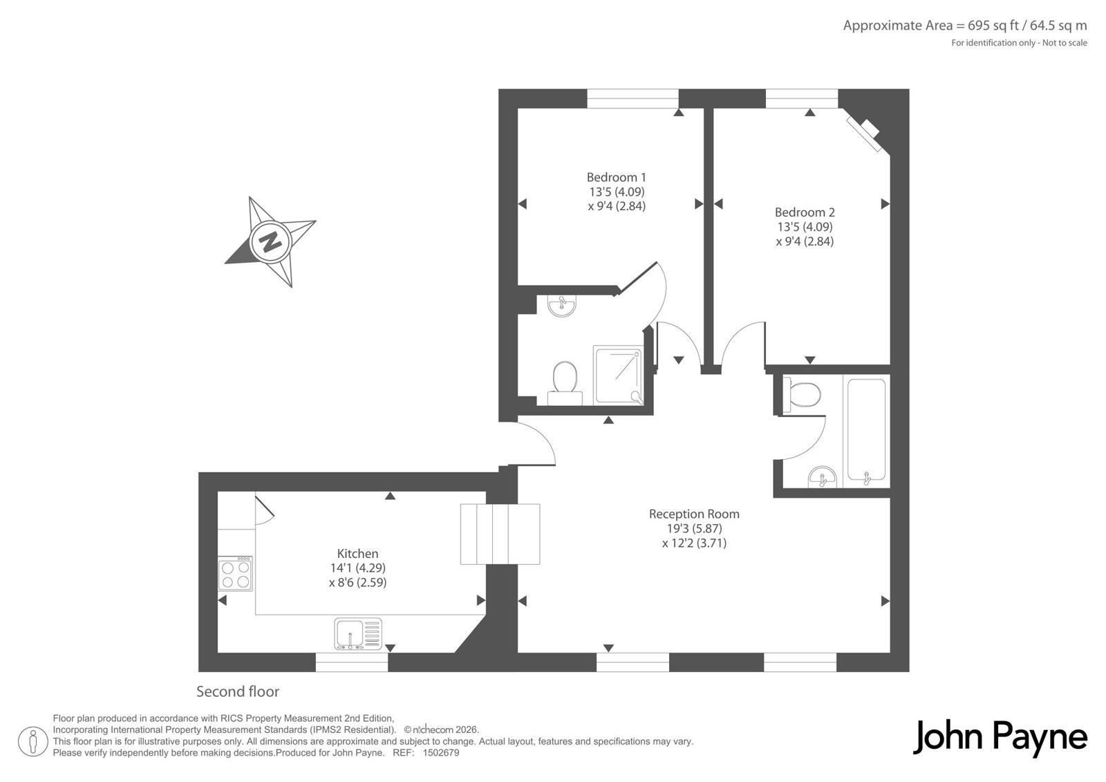 23E,, Montpelier Row, London floorplan