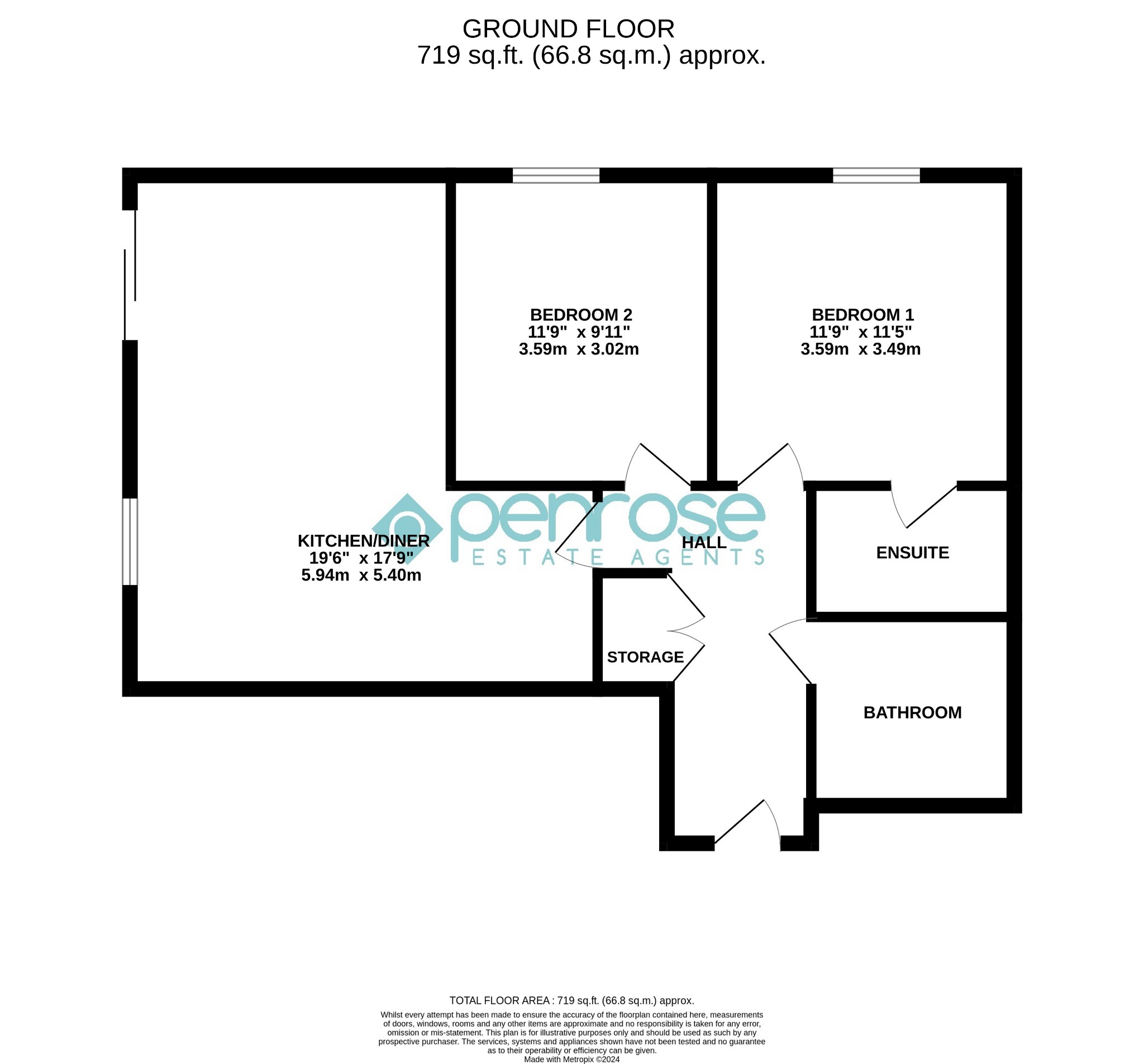 Flat 8, Wilson Court, Luton floorplan
