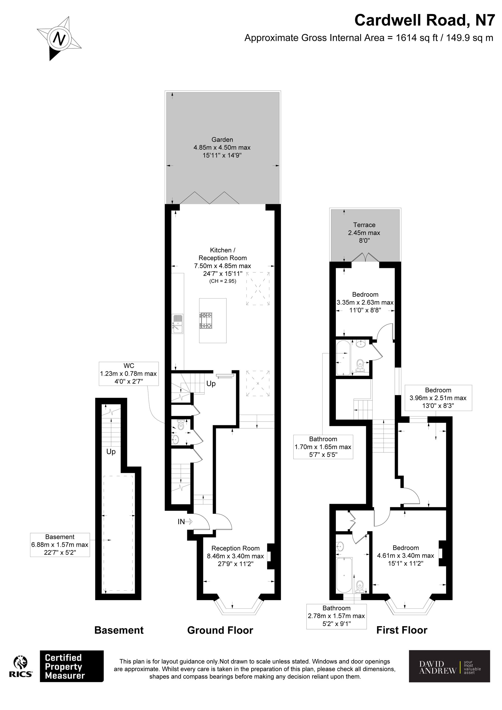 Flat 1, 17 Cardwell Road, London floorplan