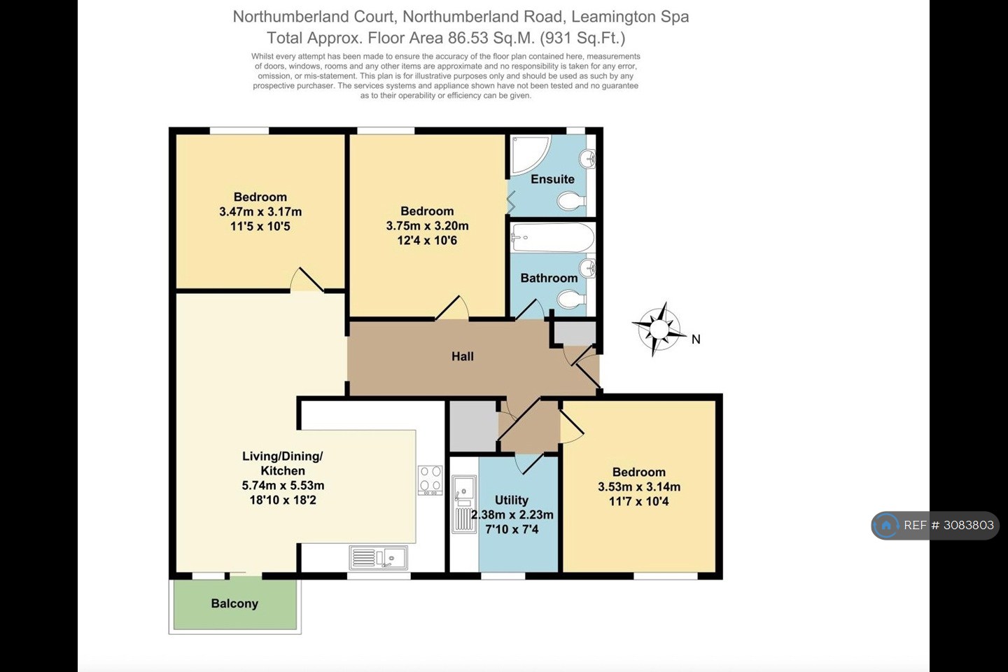 Northumberland Court Northumberland Road, Leamington Spa floorplan