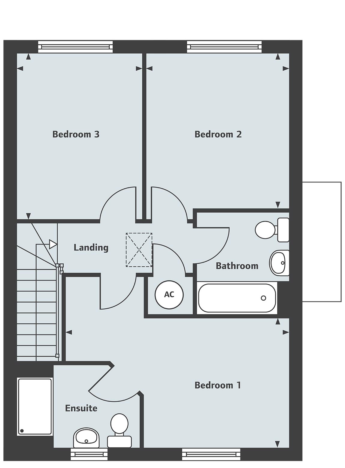 New home, 3 bed detached house for sale in "The Fincham" at "The Fincham" At Boorley Green