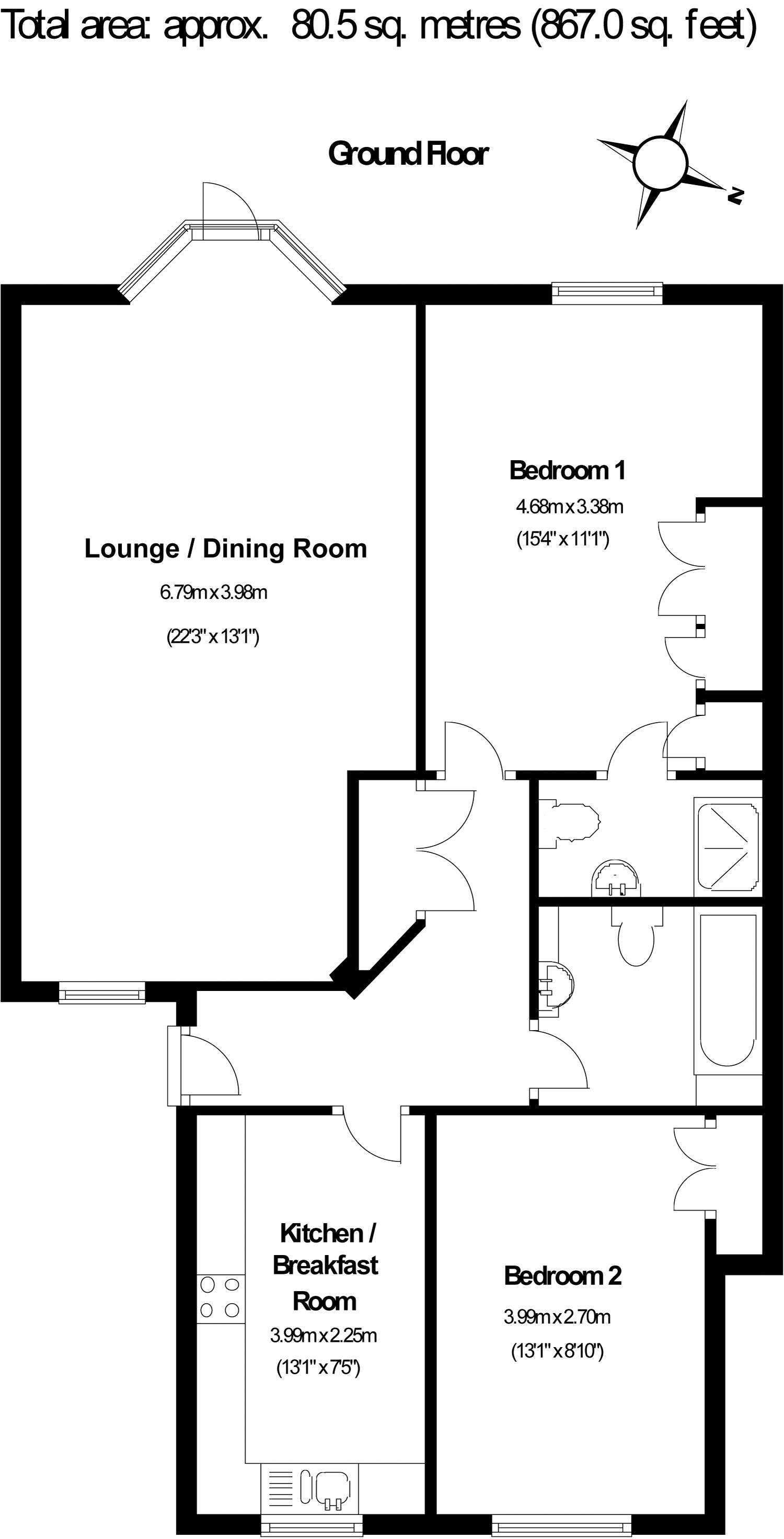 2 Bedrooms Flat for sale in Ockham Road South, East Horsley, Leatherhead KT24