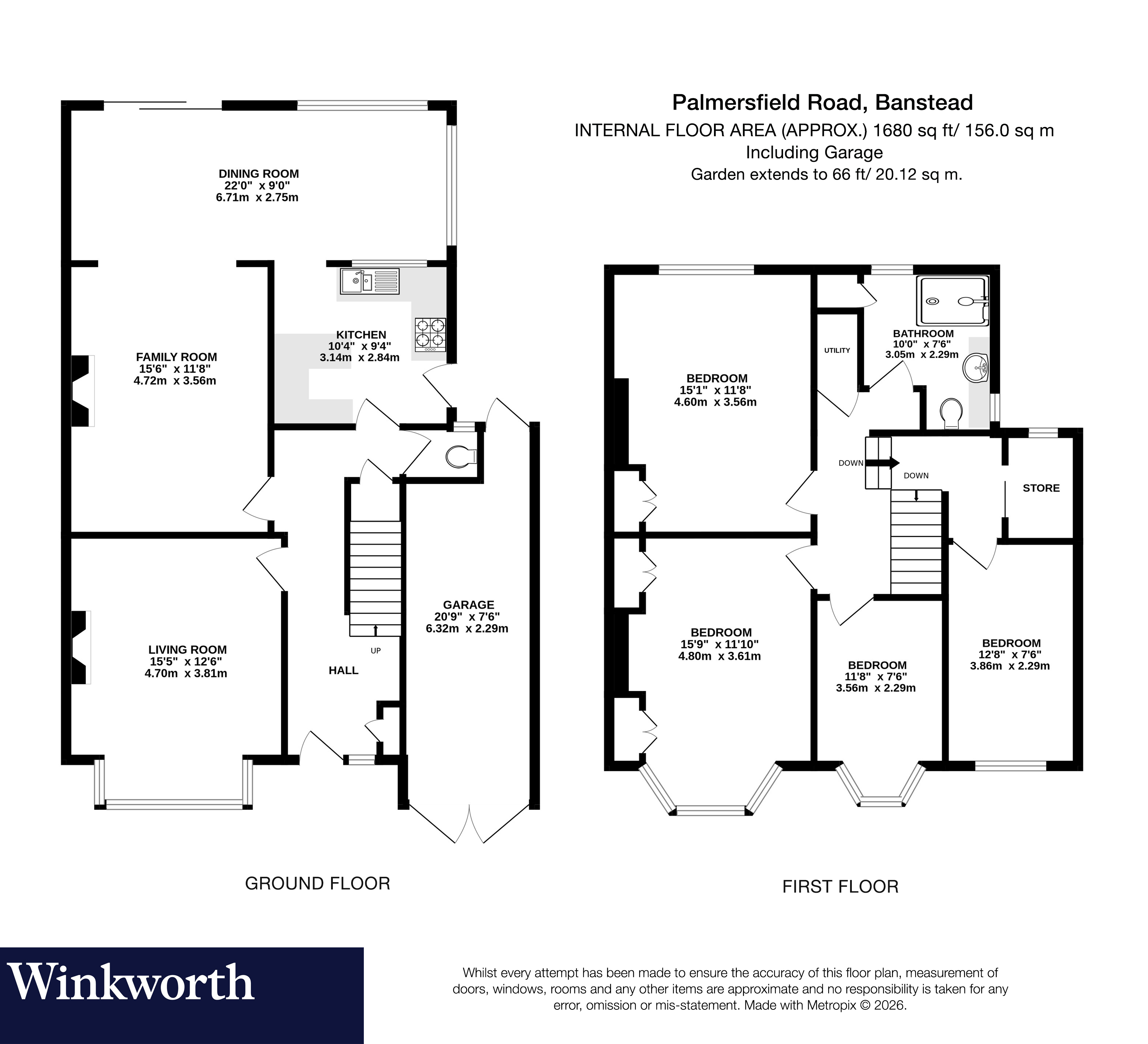 44, Palmersfield Road, Surrey floorplan