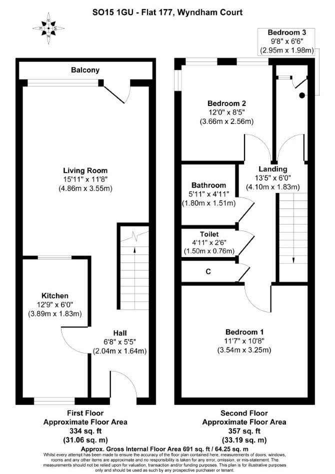 Flat 177 Wyndham Court, Commercial Road, Southampton floorplan