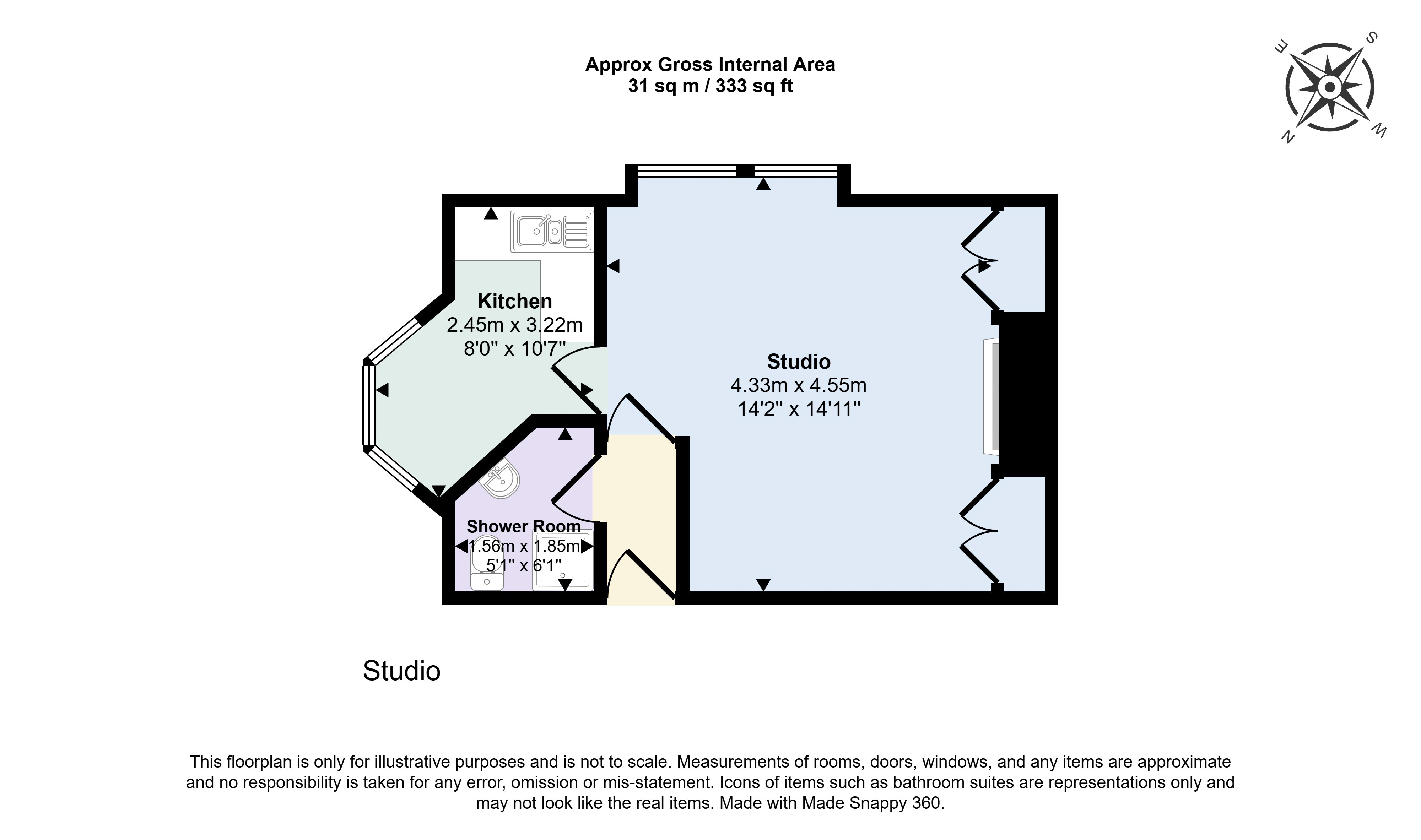 Flat 2, 2, Lower Oldfield Park, Bath floorplan
