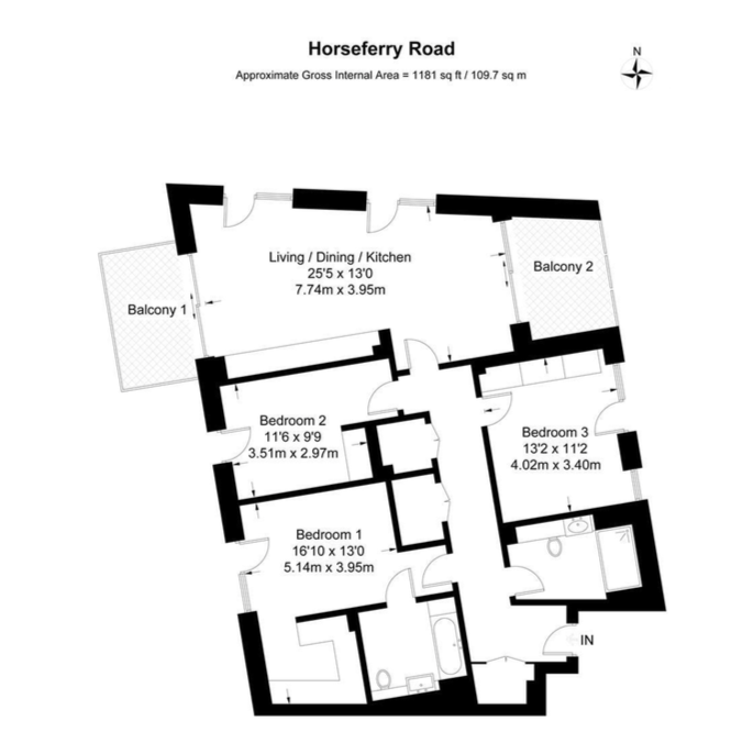 3 Bedrooms Flat to rent in 70 Horseferry Road, London SW1P