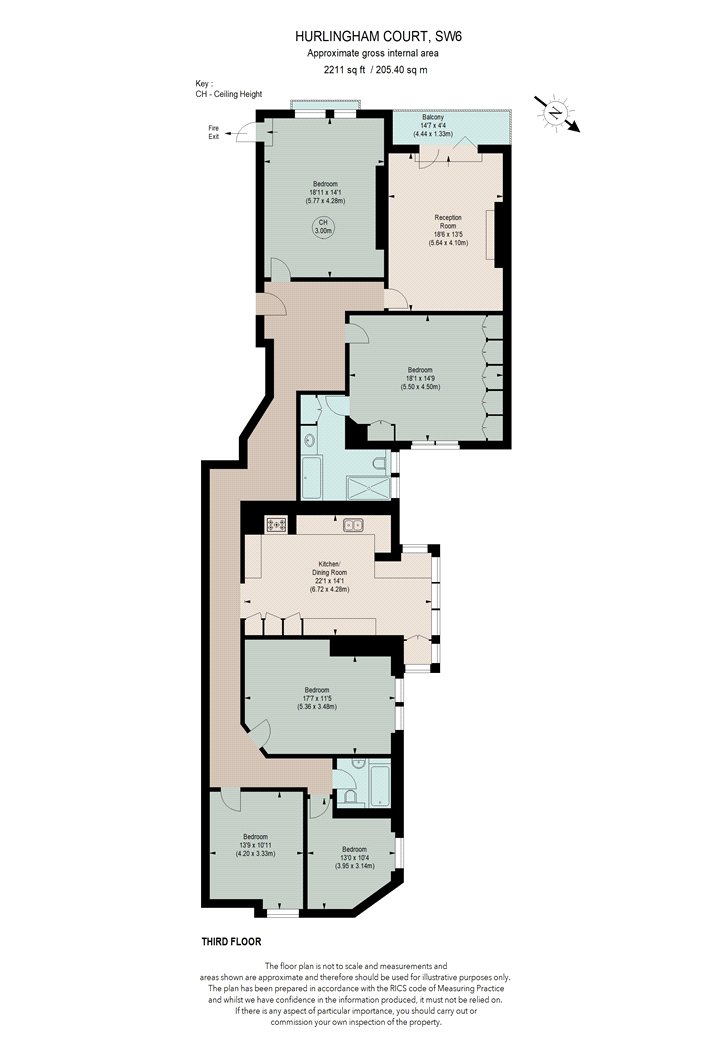Flat 54, Hurlingham Court,, Ranelagh Gardens, London floorplan