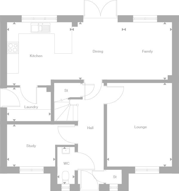 Plot 140, Langley Gate, York floorplan