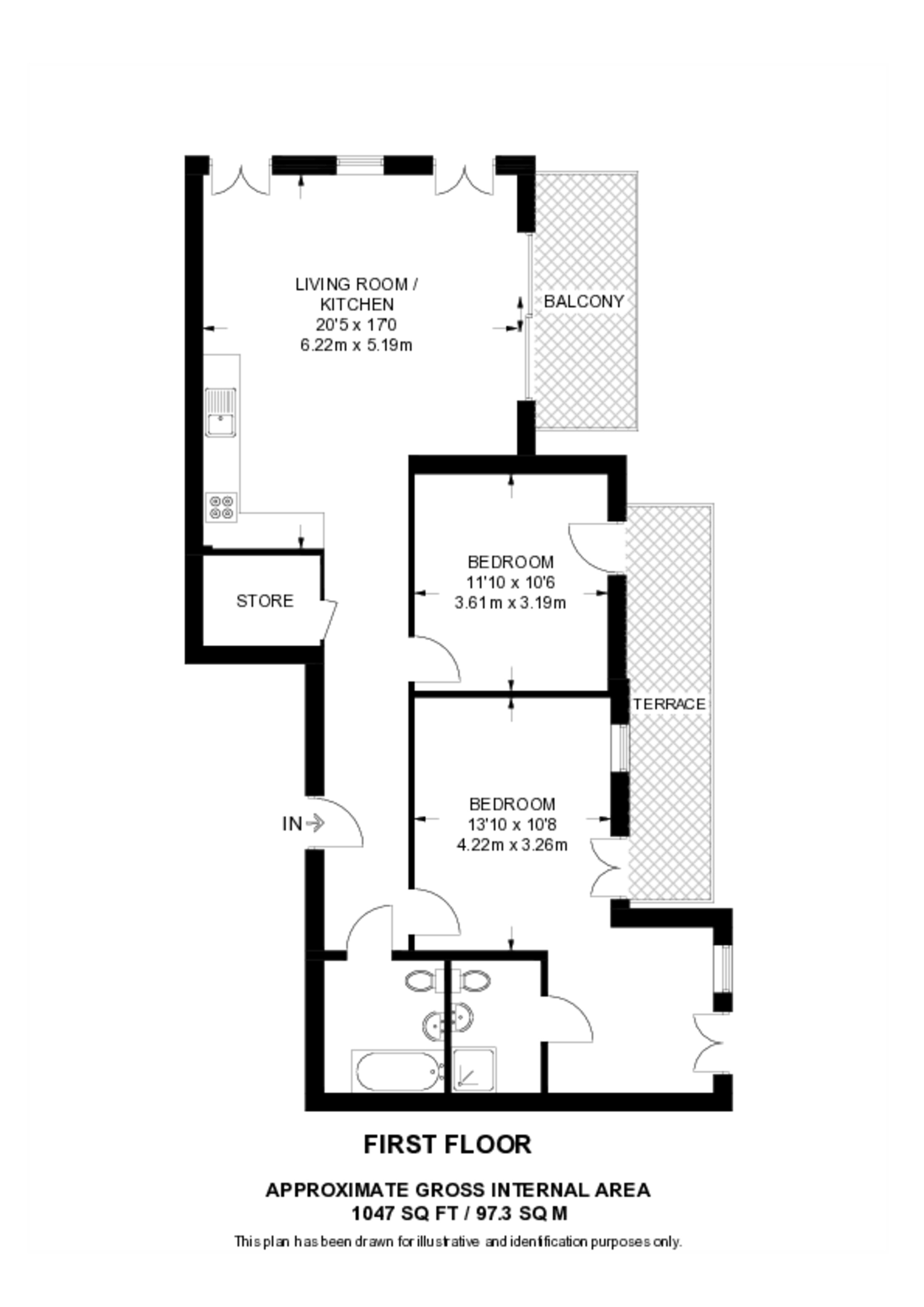 Jubilee Walk, Holborn floorplan