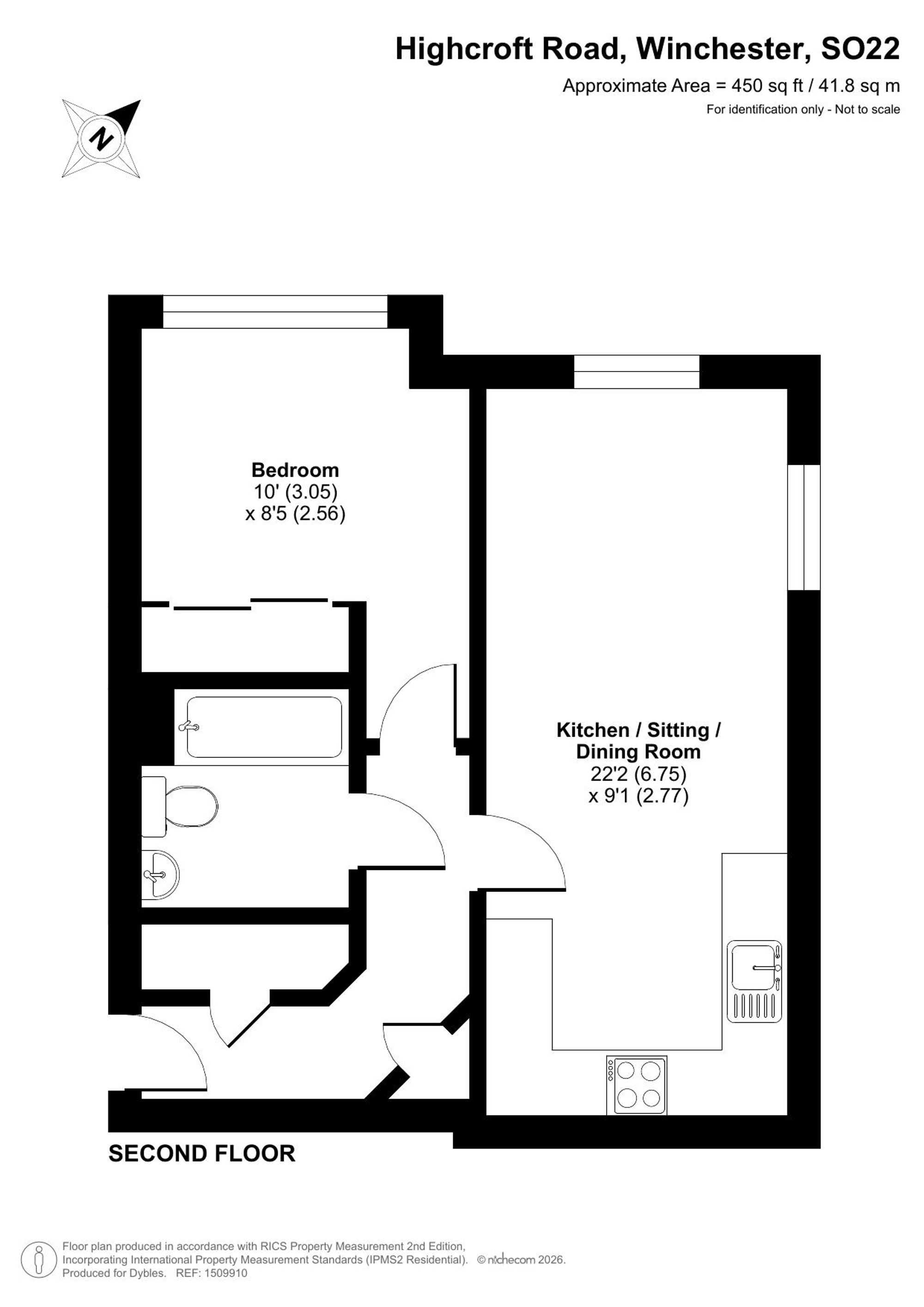 Flat 12, Kings Lodge Highcroft Road, Winchester floorplan